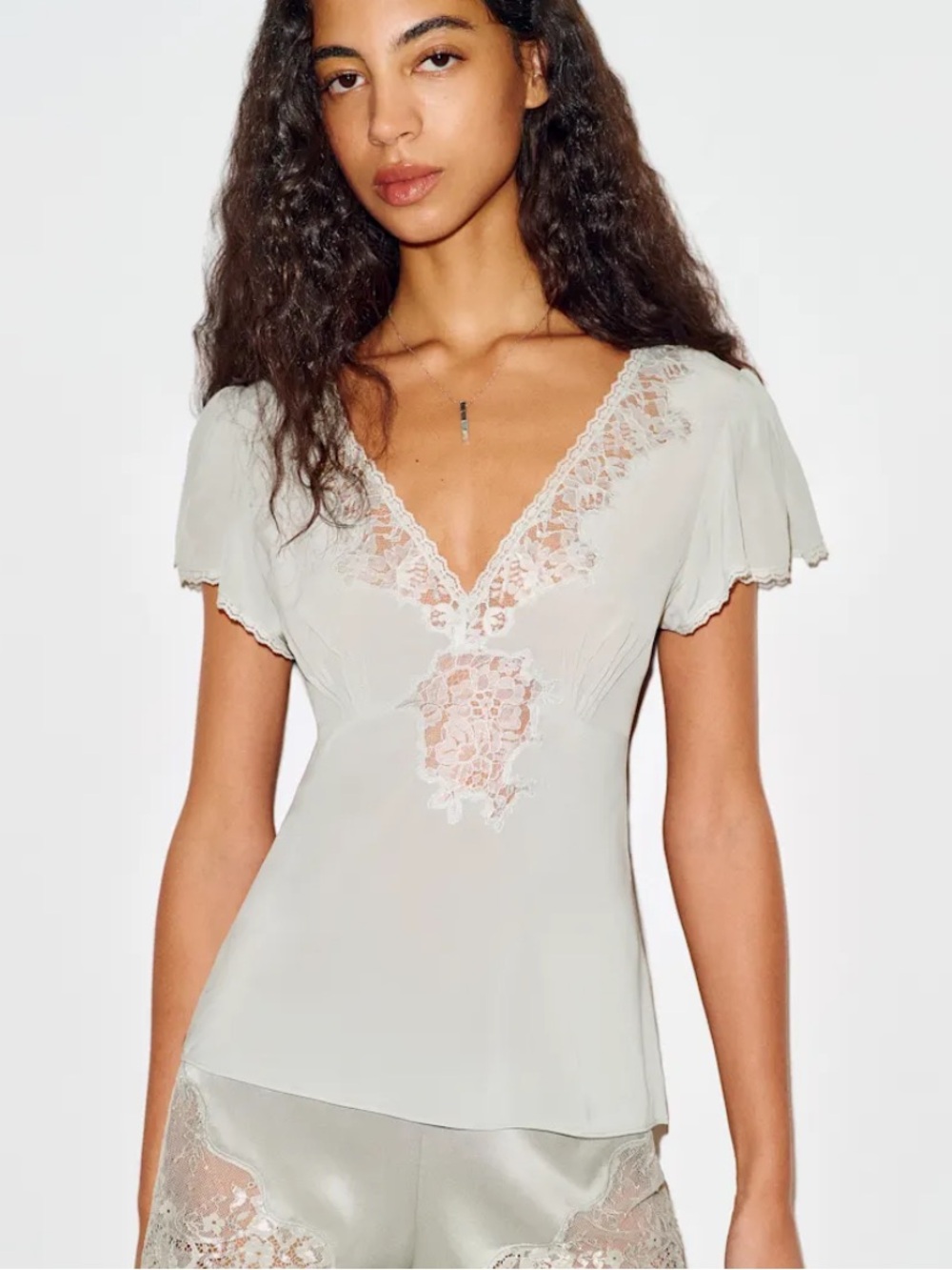 Reformation Zella Top Blue - Size 6 - Picture 2 of 5